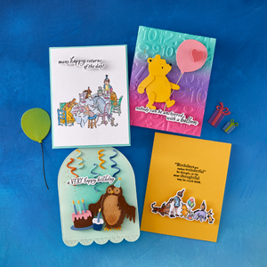 Say Cheese Classic Pooh Birthday Press + Foil Bundle
