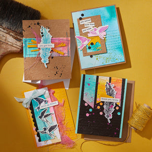 Scribbled Letter Embossing Folder by Dina Wakley