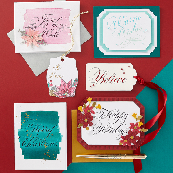 Copperplate Holiday Sentiments BetterPress Plates Bundle from the Copperplate Holiday Sentiments Collection by Paul Antonio