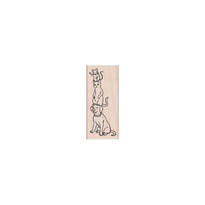 Hero Arts Dog, Cat, Mouse Wood Stamps