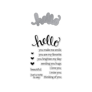 Hero Arts Hello Stamp & Die Set