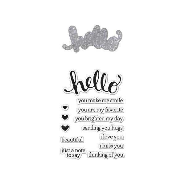 Hero Arts Hello Stamp & Die Set