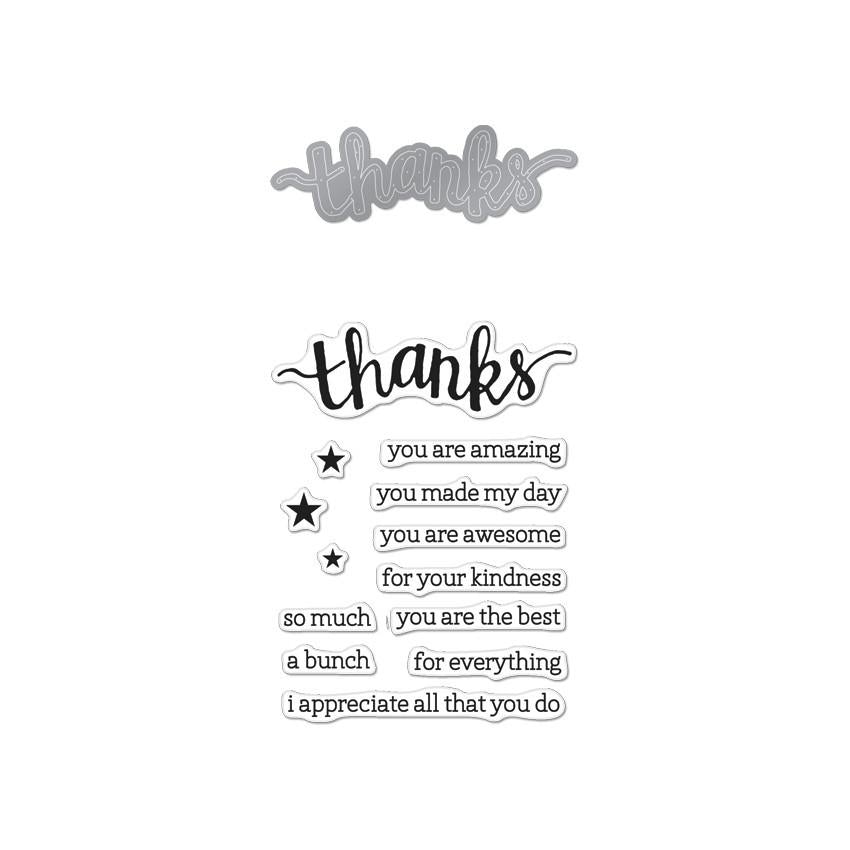 Hero Arts Thanks Stamp & Die Set