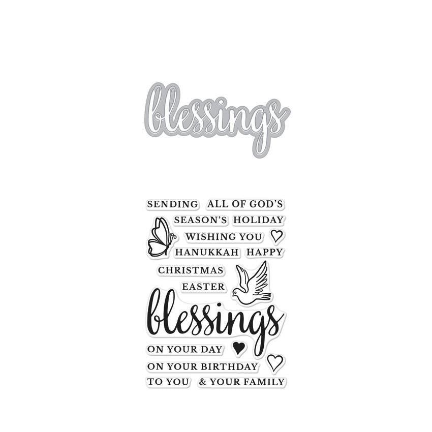 Hero Arts Blessings Stamp & Cut Set