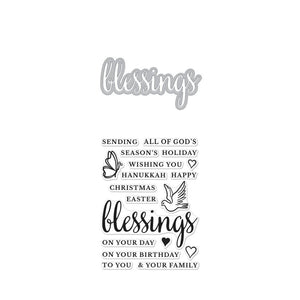 Hero Arts Blessings Stamp & Cut Set