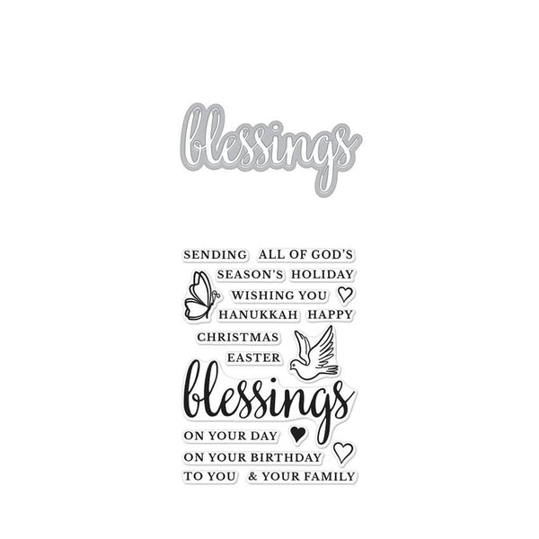 Hero Arts Blessings Stamp & Cut Set