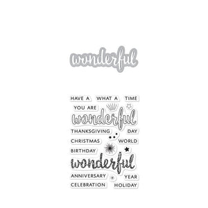 Hero Arts Wonderful Stamp & Cut Set