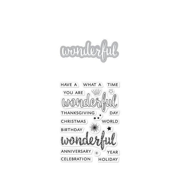 Hero Arts Wonderful Stamp & Cut Set