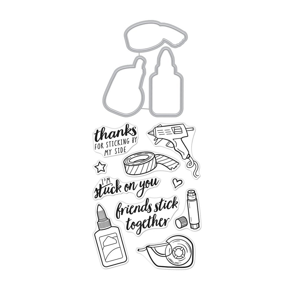 Hero Arts Stick Together Stamp & Cut Set