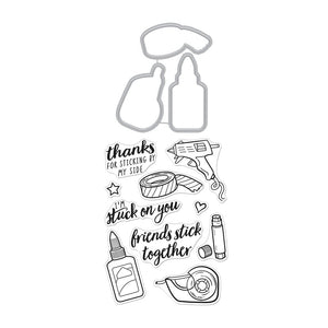 Hero Arts Stick Together Stamp & Cut Set