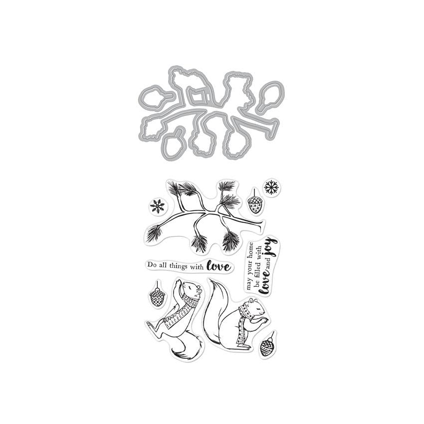 Hero Arts Christmas Squirrels Stamp & Die Set