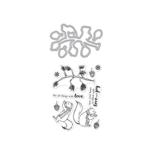 Hero Arts Christmas Squirrels Stamp & Die Set