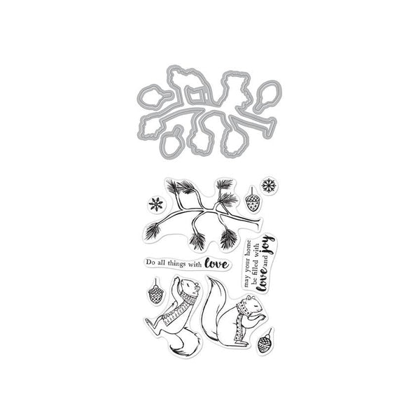 Hero Arts Christmas Squirrels Stamp & Die Set