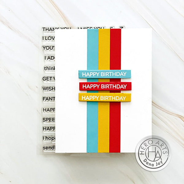 Hero Arts Message Strips XL Stamp & Die Set
