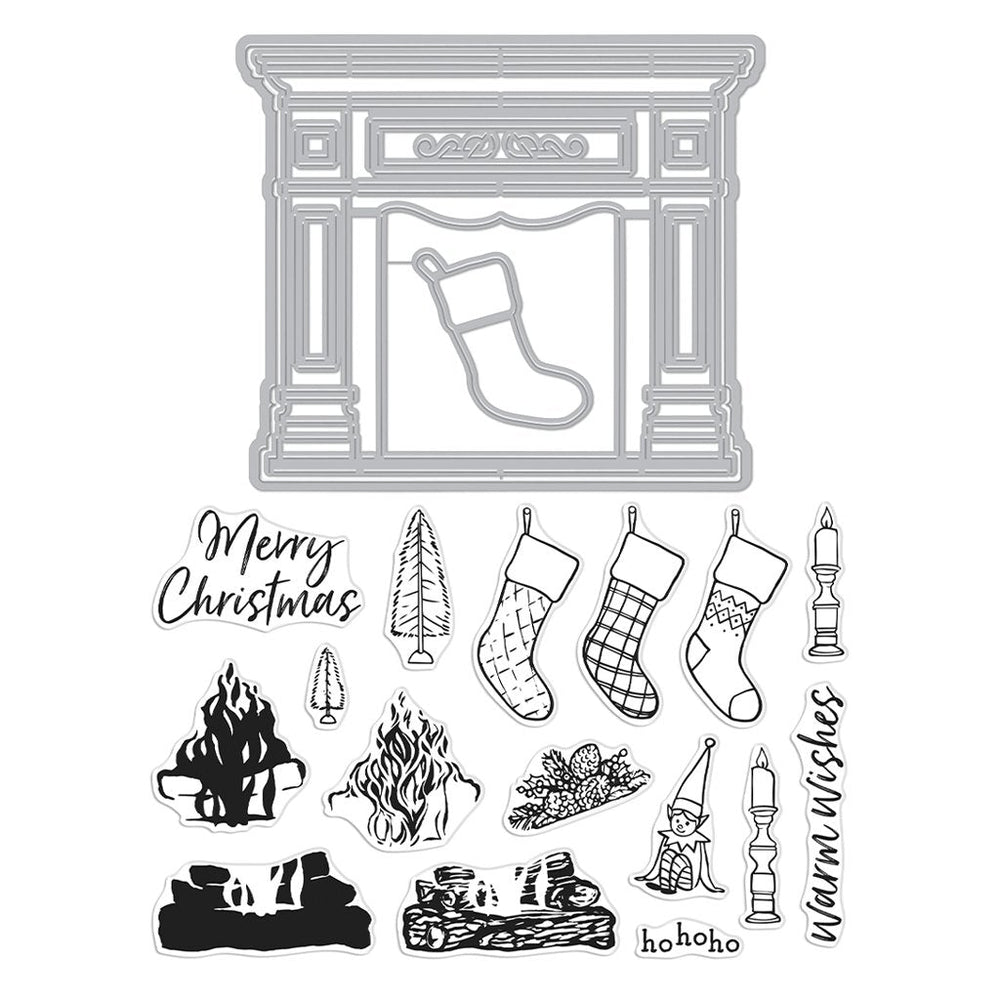 Hero Arts Fireplace Stamp & Cut XL