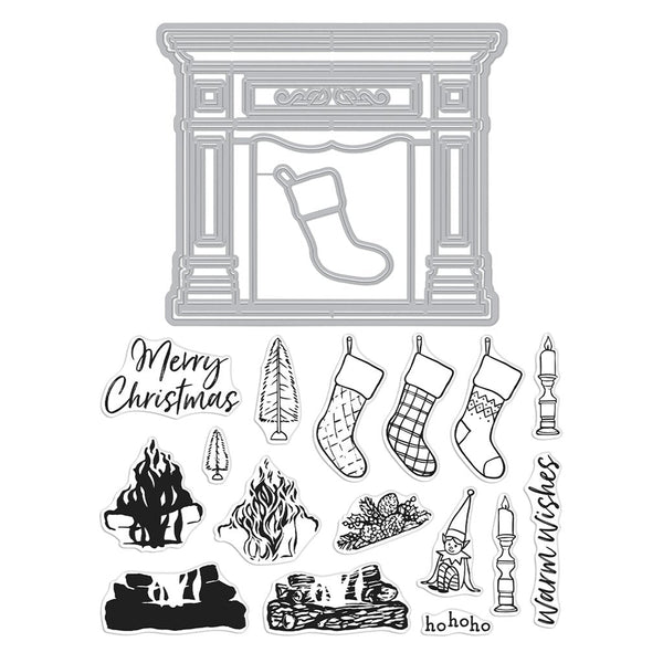 Hero Arts Fireplace Stamp & Cut XL