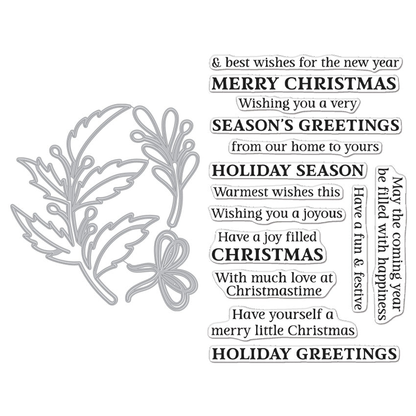 Hero Arts Holly Berries XL Stamp & Die Set