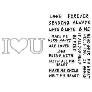 Hero Arts I Love U XL Stamp & Cut Set