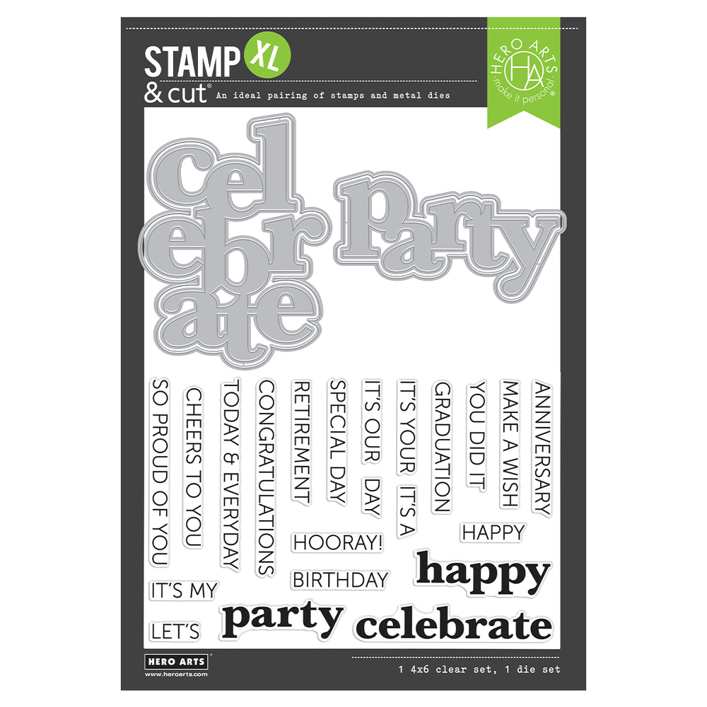 Hero Arts Its Our Anniversary Stamp & Cut Set