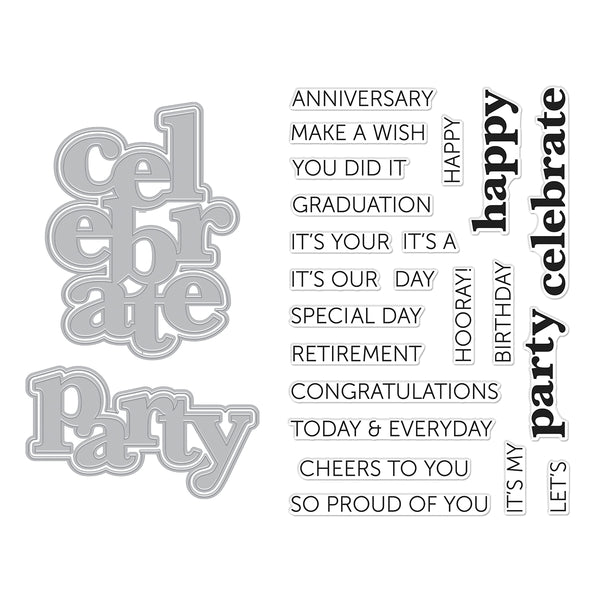 Hero Arts Its Our Anniversary Stamp & Cut Set