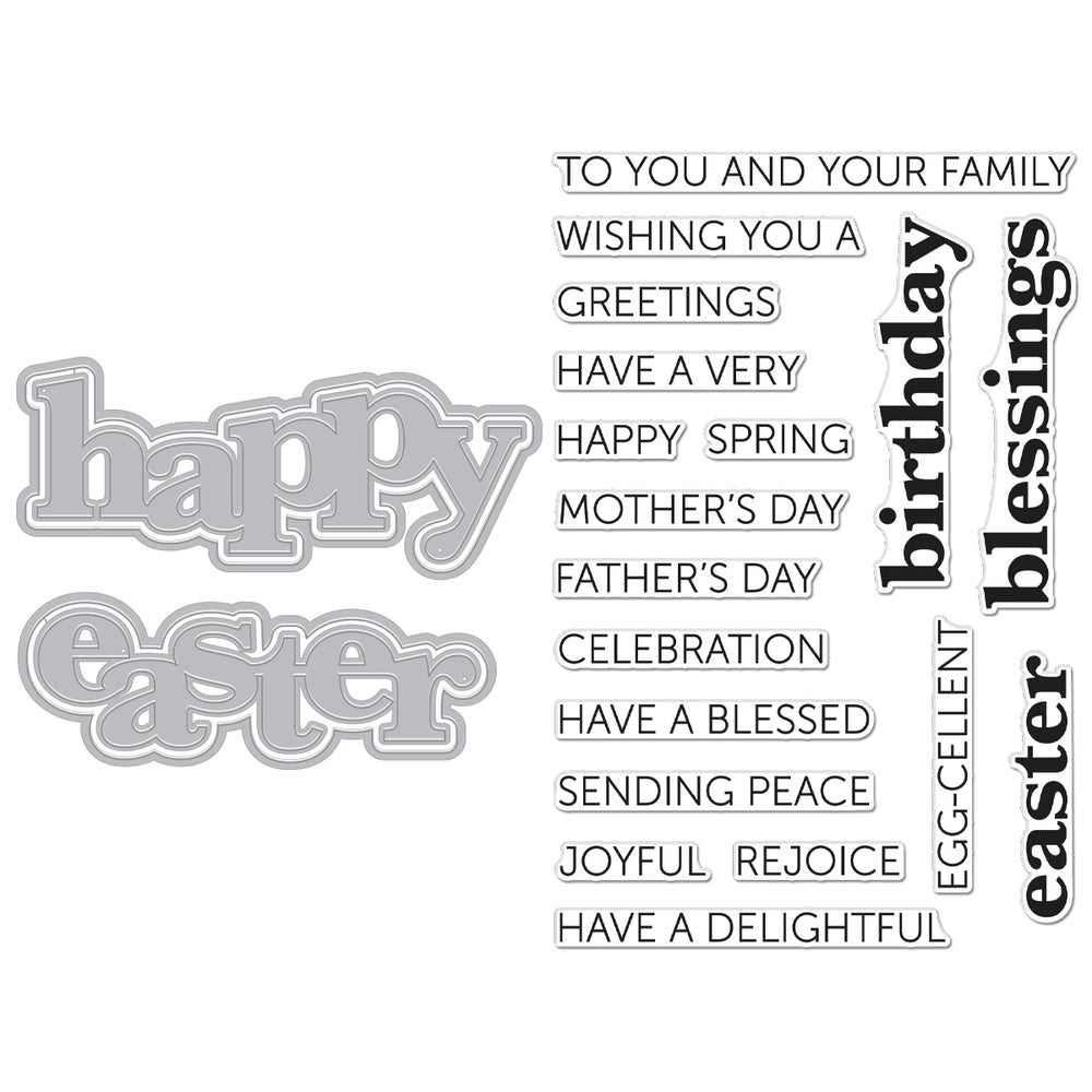 Hero Arts Happy Easter Stamp & Cut XL