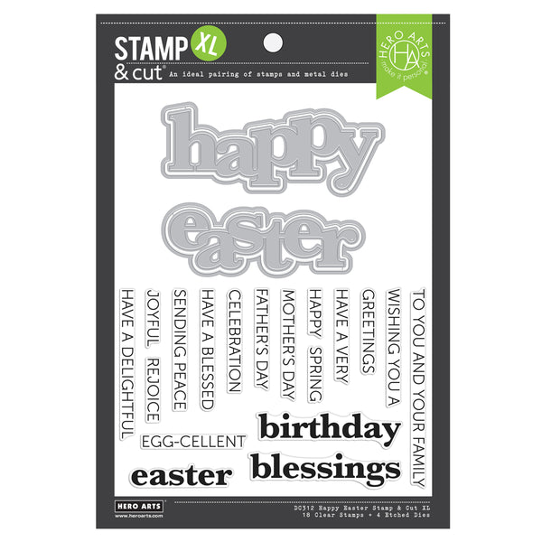 Hero Arts Happy Easter Stamp & Cut XL