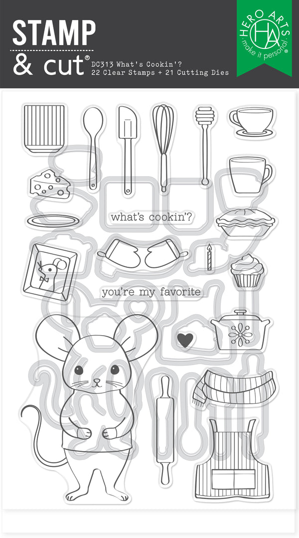 Hero Arts What's Cookin'?  Stamp & Cut Set