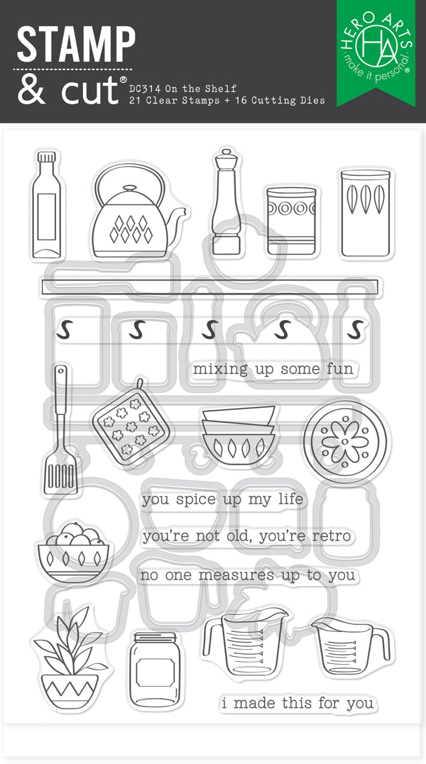 Hero Arts On the Shelf Stamp & Cut Set