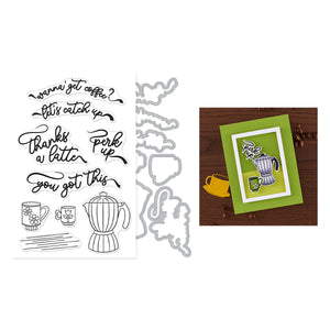 Hero Arts Perk Up Stamp & Cut Set Set