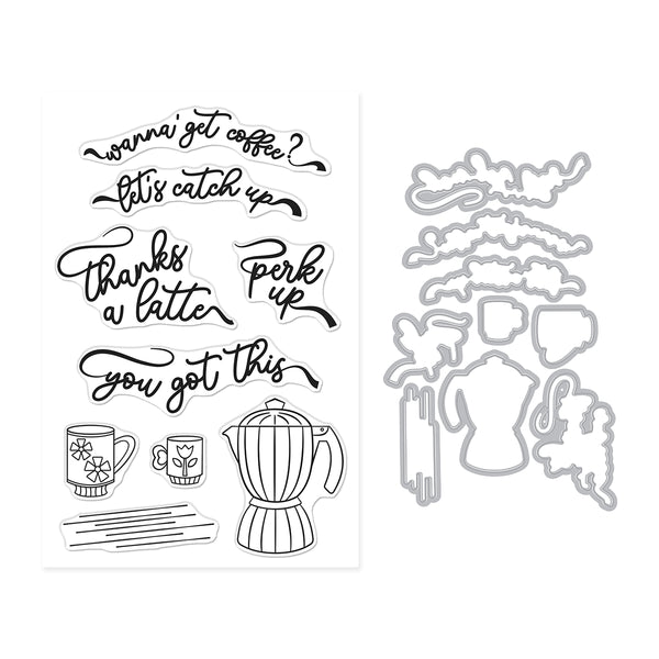 Hero Arts Perk Up Stamp & Cut Set Set