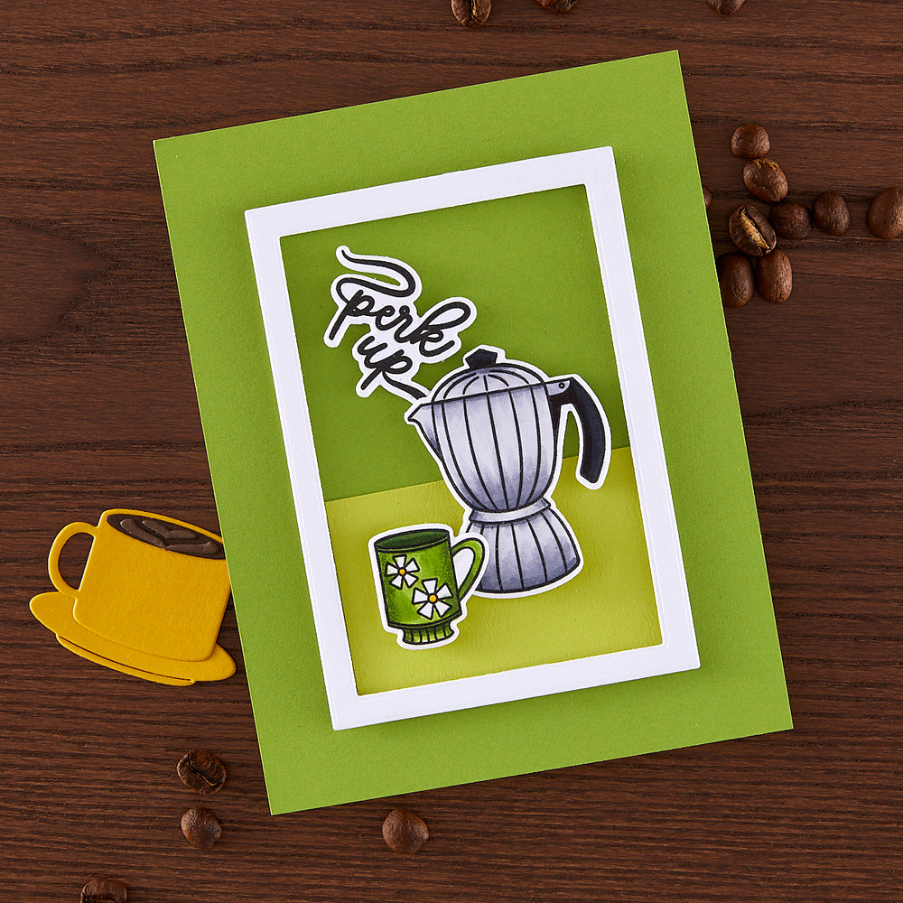Hero Arts Perk Up Stamp & Cut Set Set