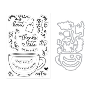 Hero Arts Coffee or Tea Stamp & Cut Set