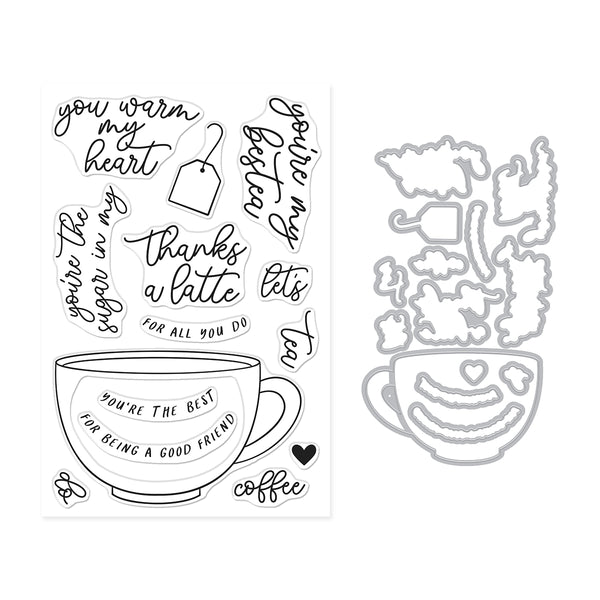 Hero Arts Coffee or Tea Stamp & Cut Set