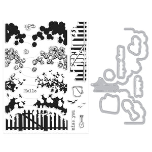 Hero Arts Coastal Blooms HeroScape Stamp & Cut Set