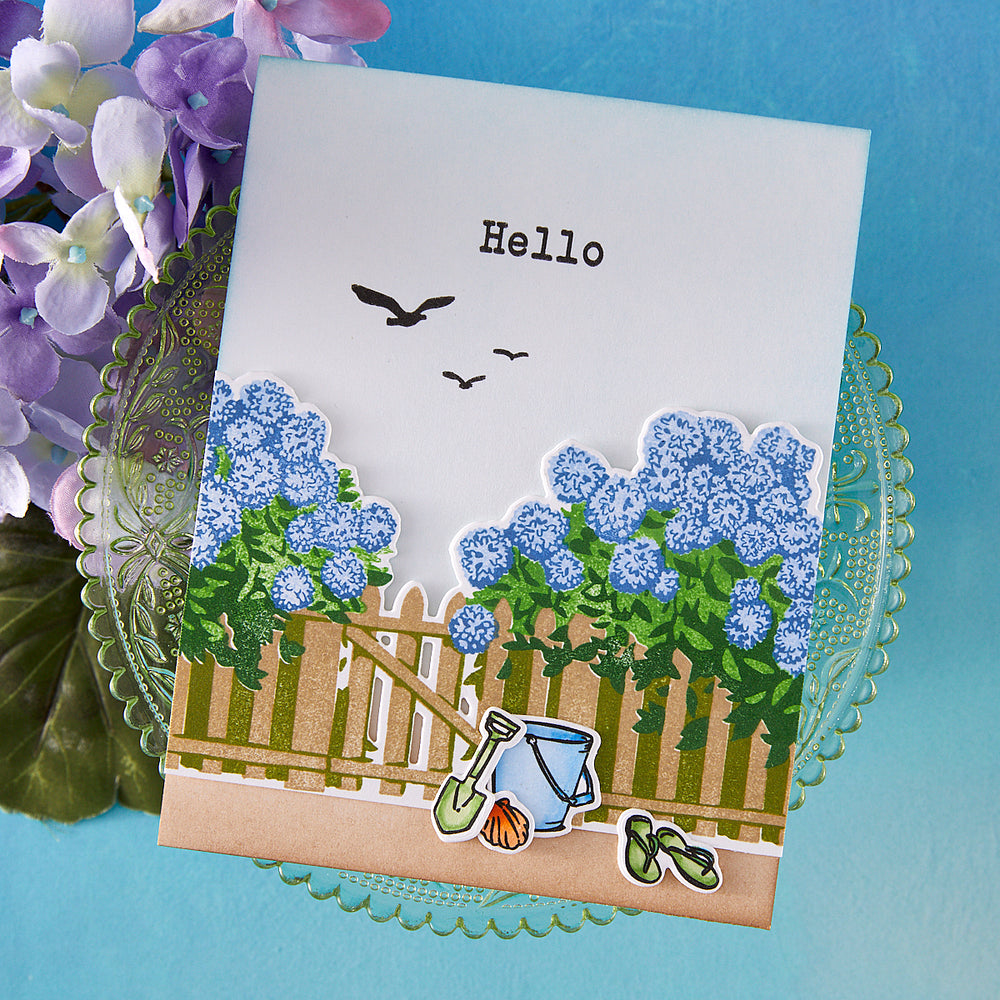 Hero Arts Coastal Blooms HeroScape Clear Stamp Set