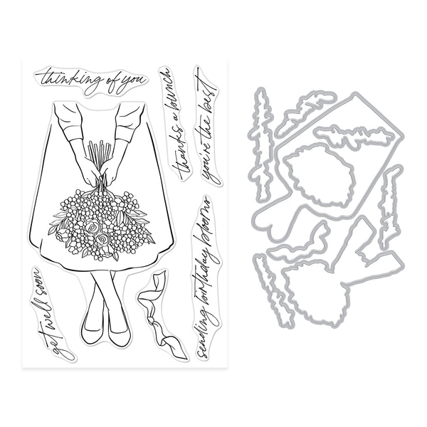 Hero Arts Summer Bouquet Stamp & Cut Set