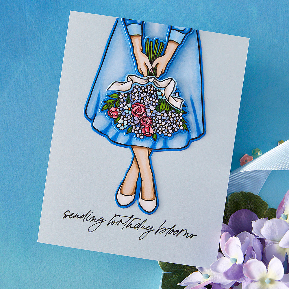 Hero Arts Summer Blooms Clear Stamp Set