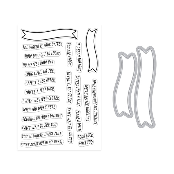 Hero Arts Banner Days Stamp & Cut Set