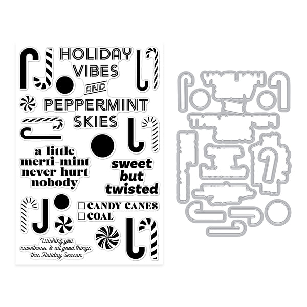 Hero Arts A Little Merri-Mint Stamp & Cut Set
