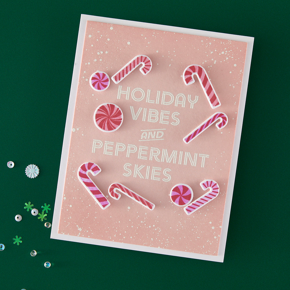 Hero Arts A Little Merri-Mint Stamp & Cut Set