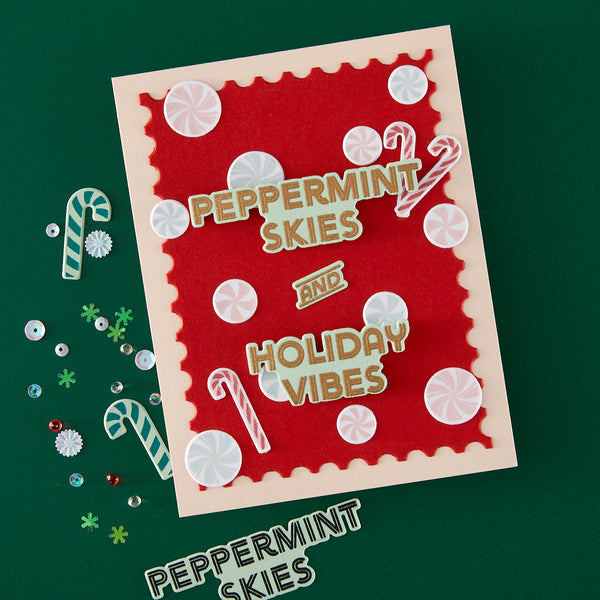 Hero Arts A Little Merri-Mint Clear Stamp Set