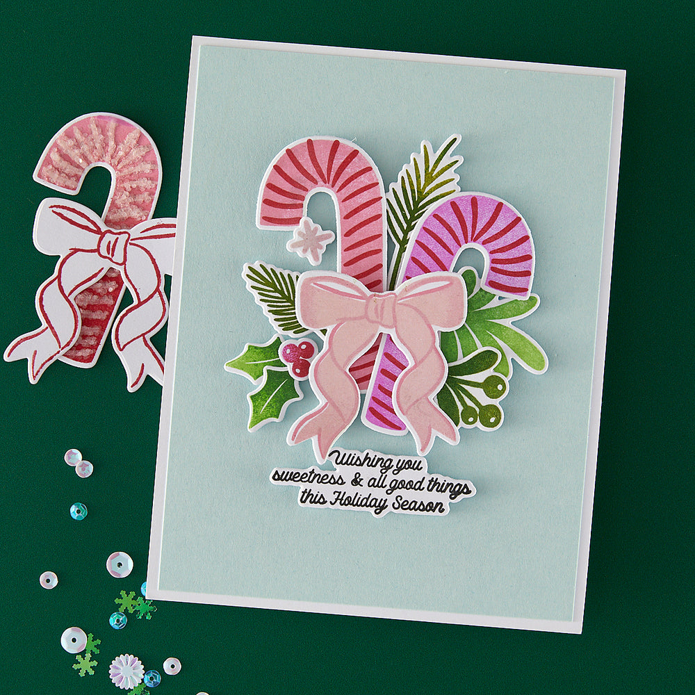 Hero Arts Candy Cane Swag Clear Stamp Set