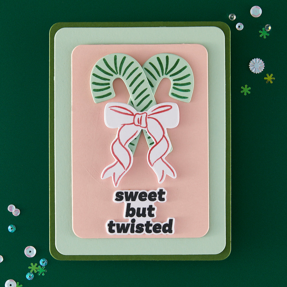 Hero Arts Candy Cane Swag Stamp & Cut Set