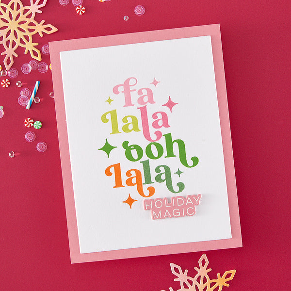 Hero Arts Modern Holiday Greetings Clear Stamp Set