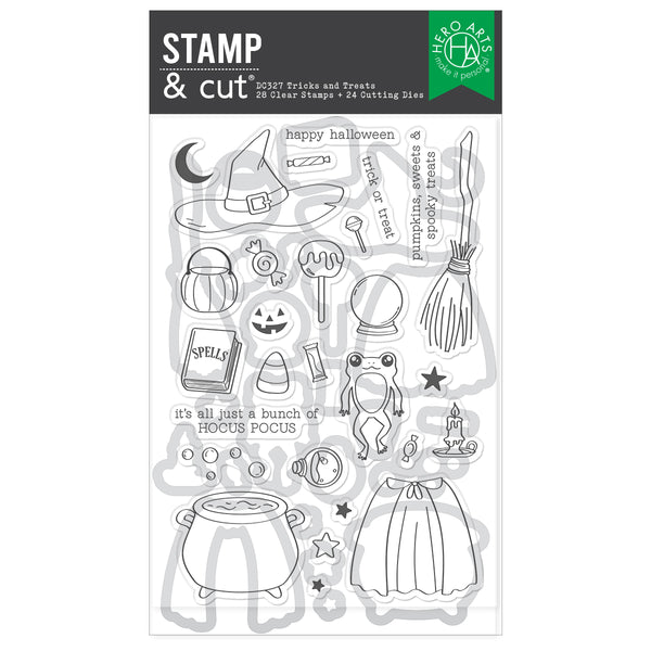 Hero Arts Tricks and Treats Stamp & Cut Set