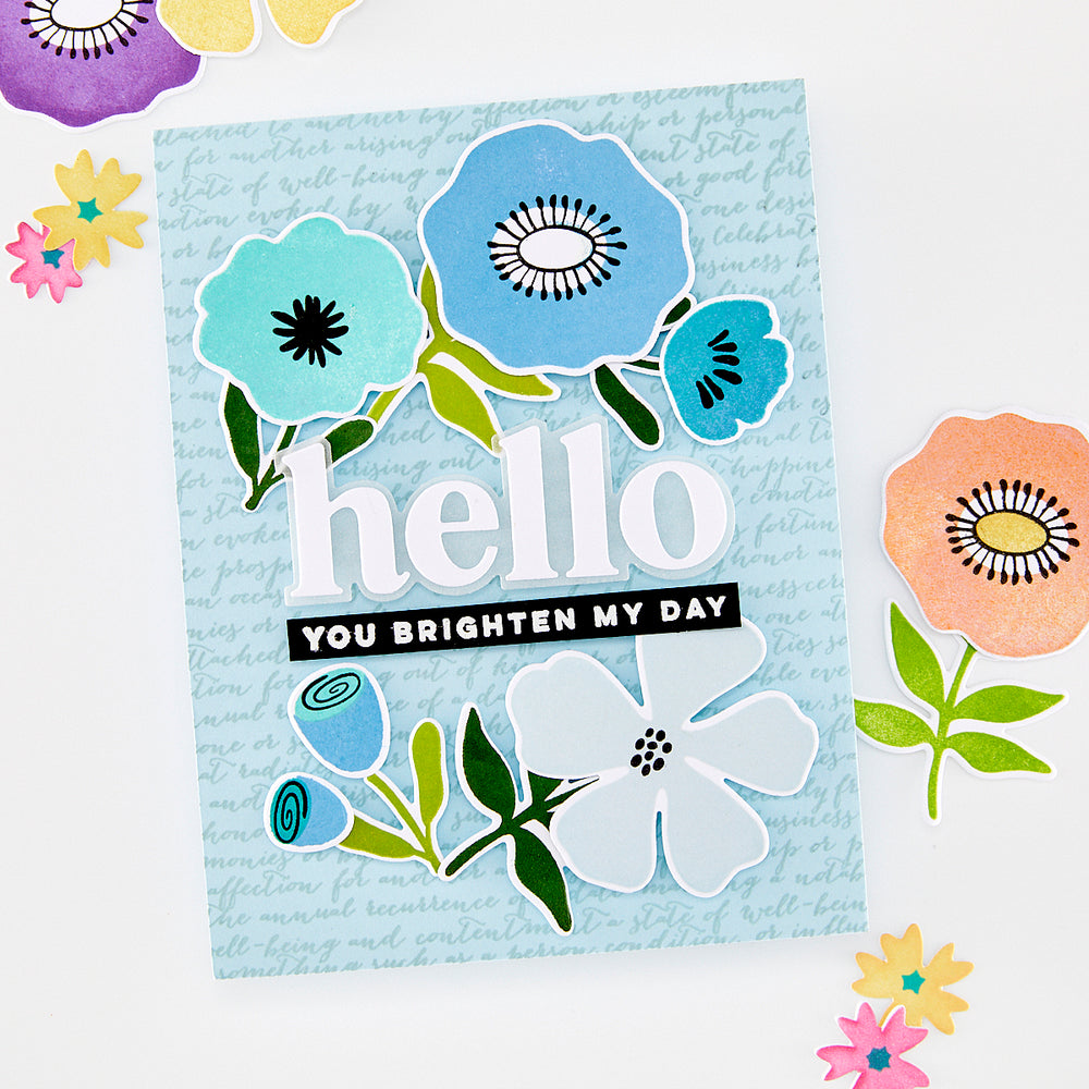 Hero Arts Abstract Floral Clear Stamp Set