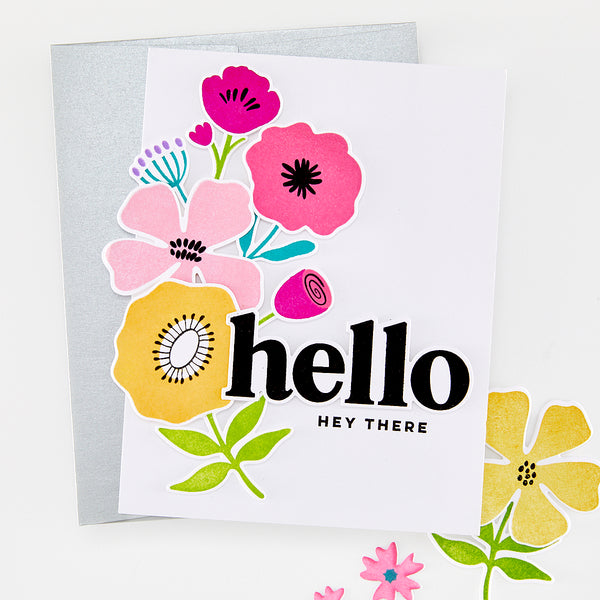 Hero Arts Abstract Floral Clear Stamp Set