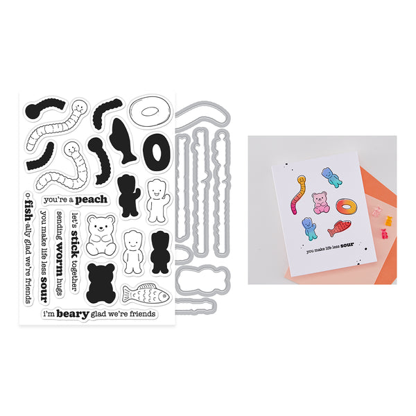 Hero Arts Let's Stick Together Stamp & Cut by Carly Tee