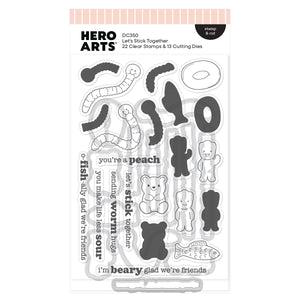 Hero Arts Let's Stick Together Stamp & Cut by Carly Tee