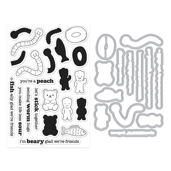 Hero Arts Let's Stick Together Stamp & Cut by Carly Tee